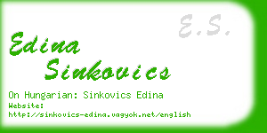 edina sinkovics business card